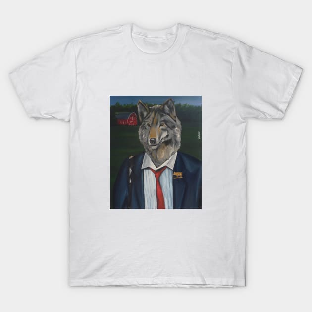 Big bad wolf getting down to business T-Shirt by DamiansART